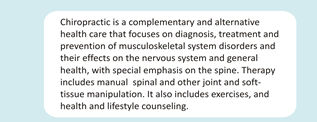 Chiropractic therapy